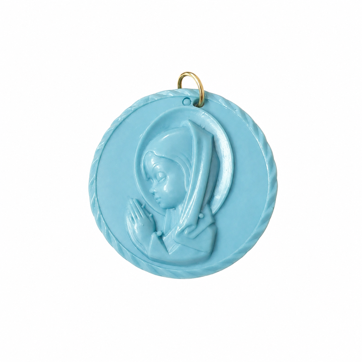 Charm Virgen Niña Azul