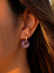 Pendientes de Aro con Piedra Natural
