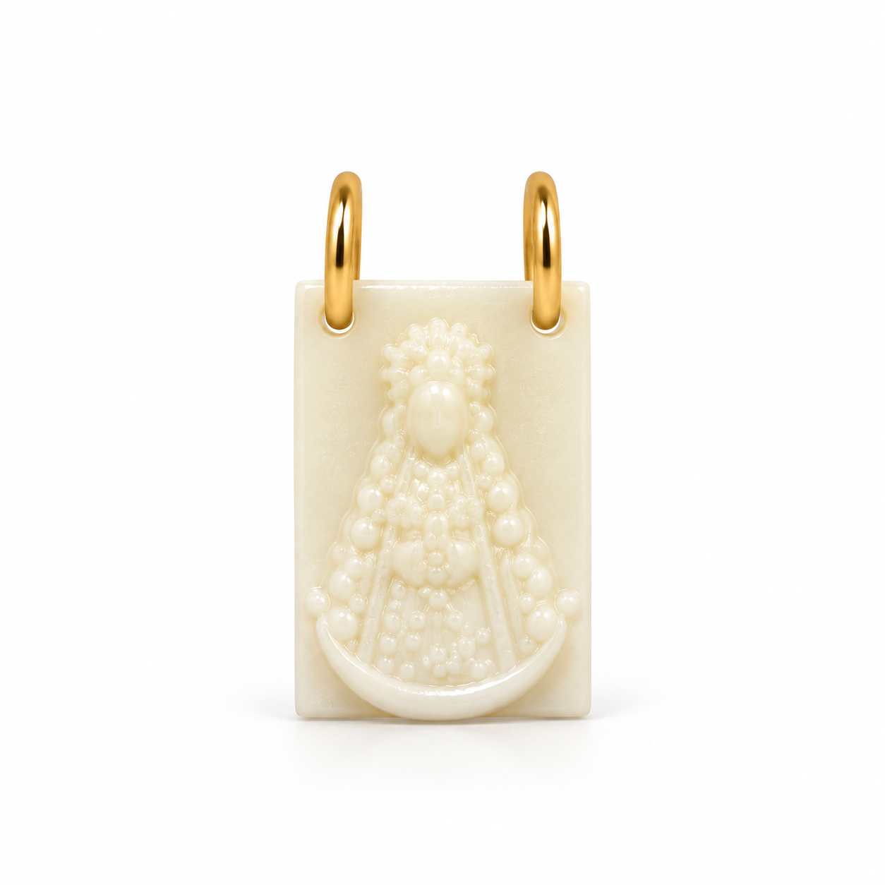 Charm Escapulario Virgen del Rocío Marfil
