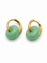 Pendientes de Aro con charm Azul