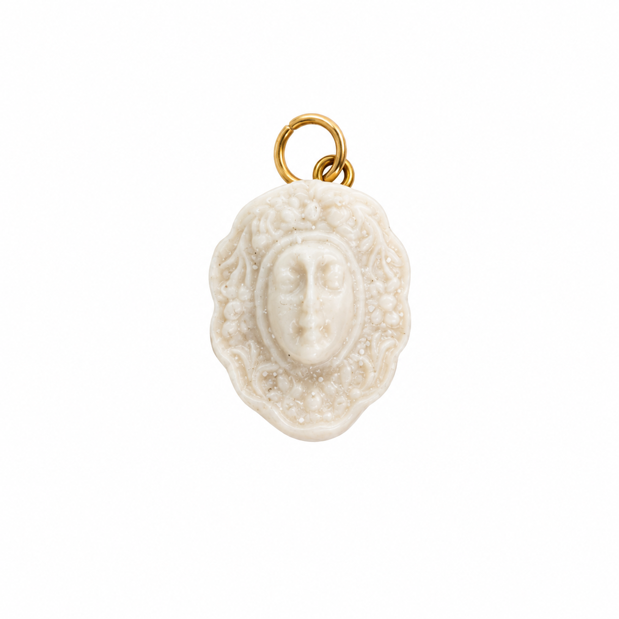 Charm cara virgen blanca