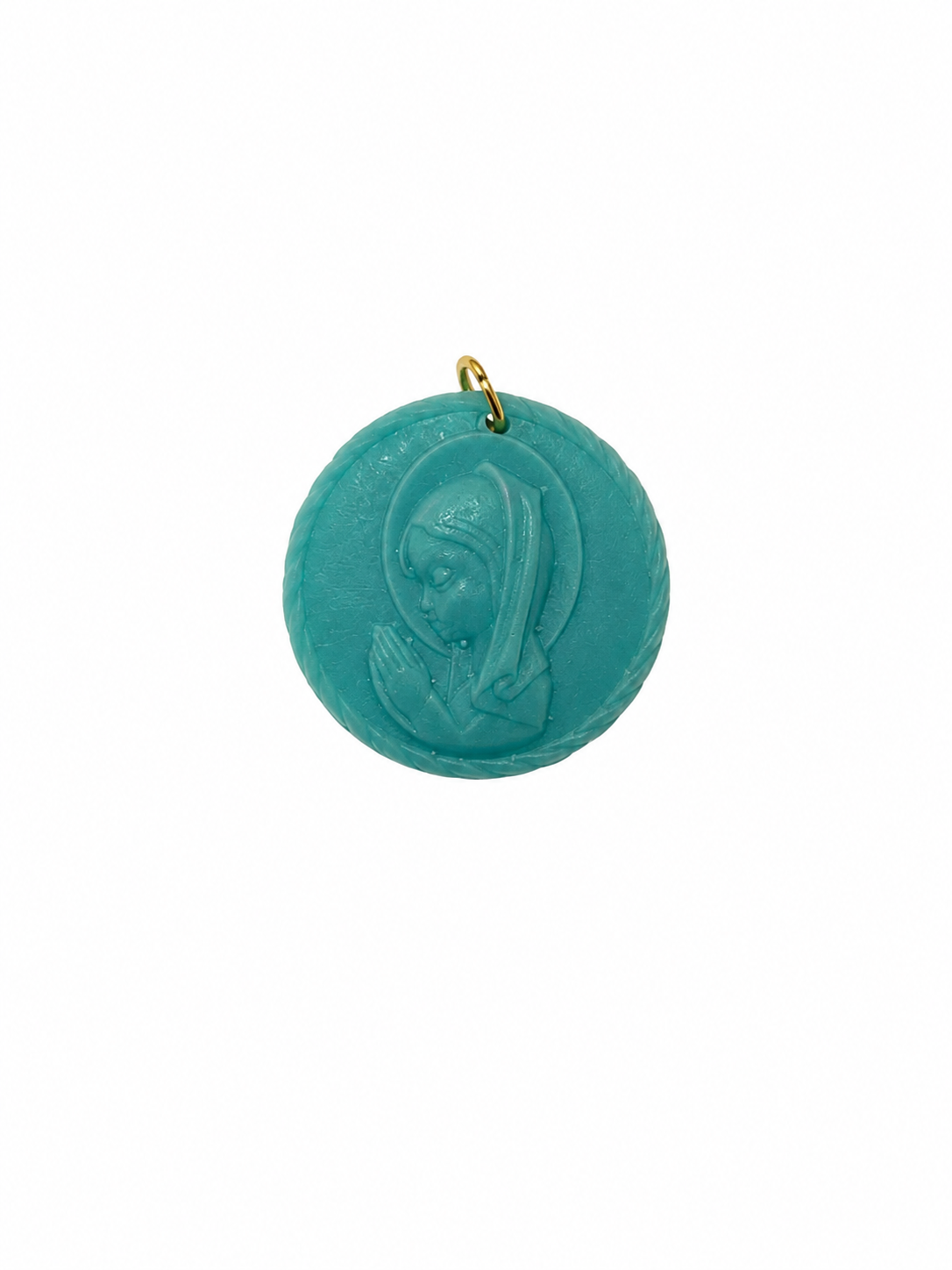 Charm Virgen Niña Turquesa