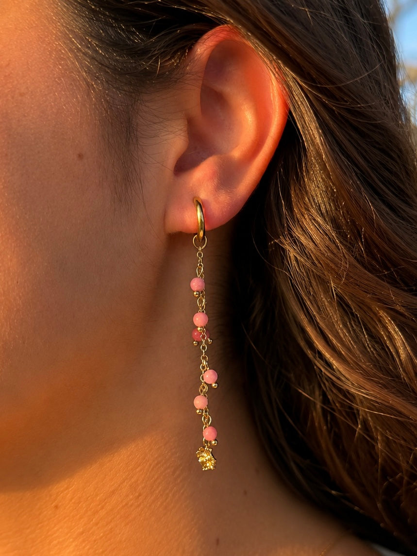Pendientes Mof Rosa