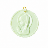Charm Virgen Niña Verde Agua
