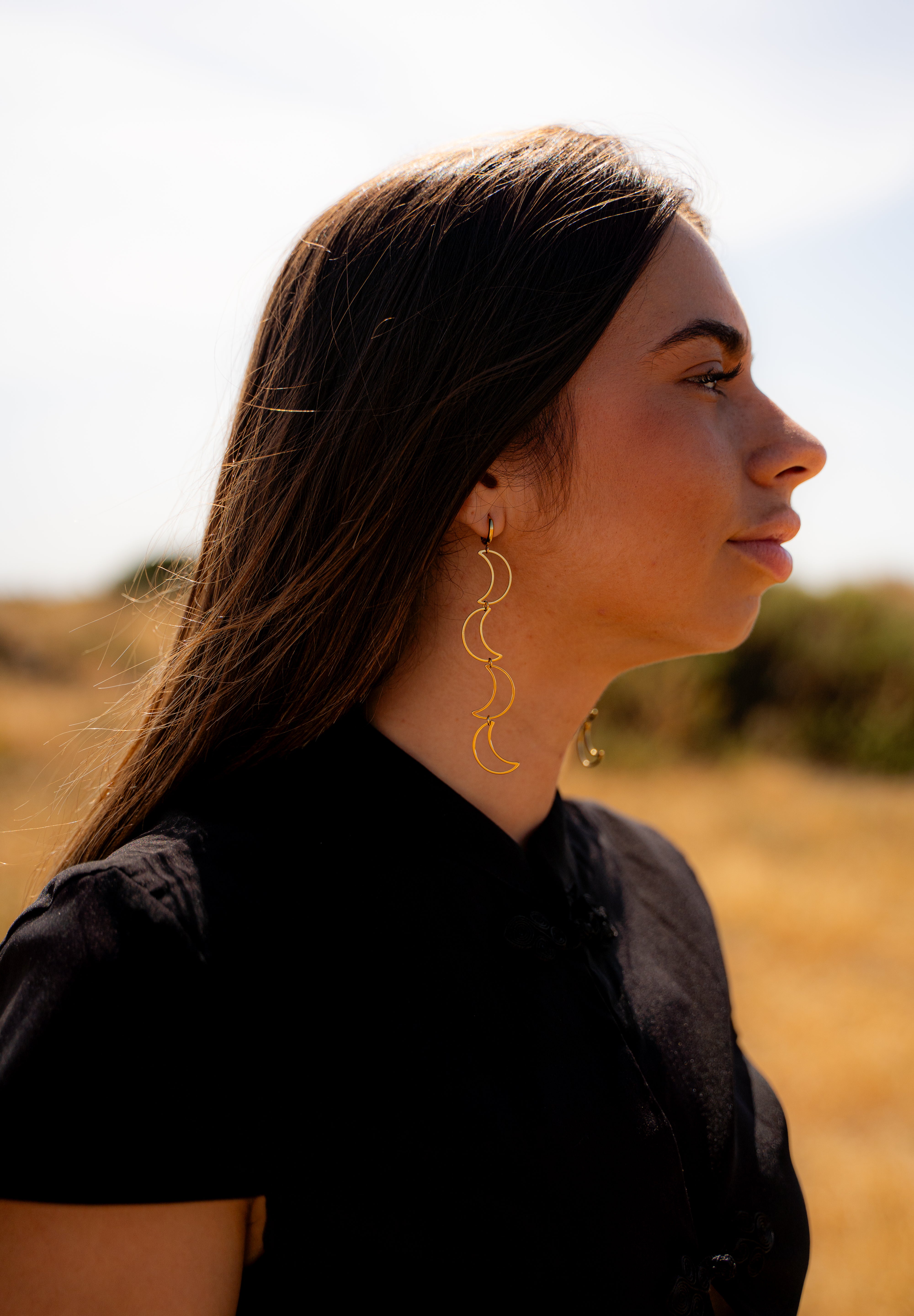 Pendientes Medias Lunas