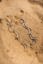 Pendientes Medias Lunas Plateado