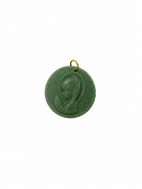 Charm Virgen Niña Verde Invierno