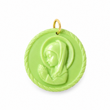 Charm Virgen Niña Verde