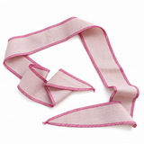 Necklace Ribbon Lino Rosa