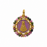 Charm Virgen del Rocío Malva  Piedrecitas Multicolor