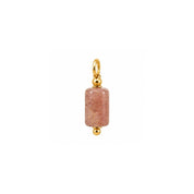 Charm cilindro piedra rosa